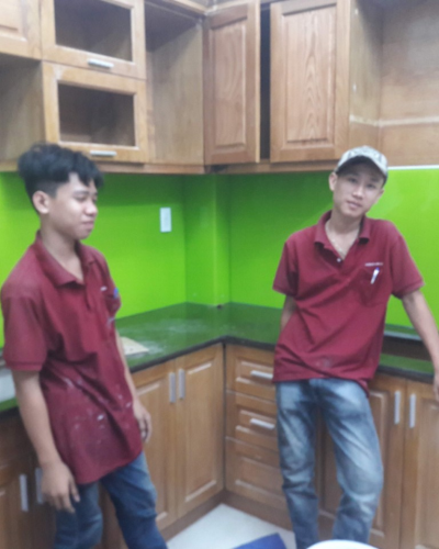 Công trình thi công tủ bếp